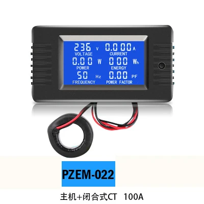 DC 80~ 260VAC 0-10A/0-100A ЖК-дисплей цифровой Ток Напряжение Мощность счетчик энергии мультиметр Амперметр Вольтметр