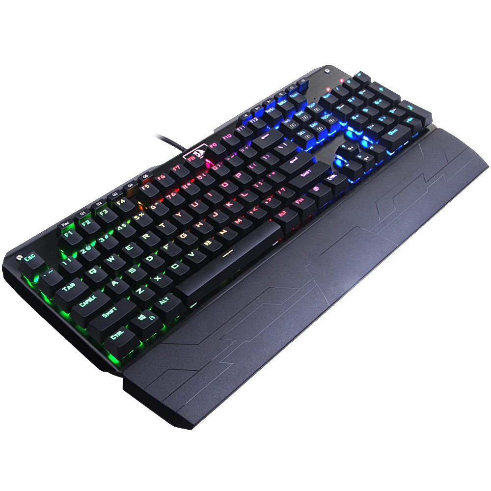 Redragon K555 RGB USB Механическая игровая клавиатура эргономичный RGB светодиодный подсветка ключей полный ключ анти-ореолы 104 проводной компьютер геймер