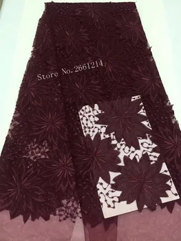 

BZL-1191 Latest french net lace flower embroidered tulle lace fabric high quality net lace fabric