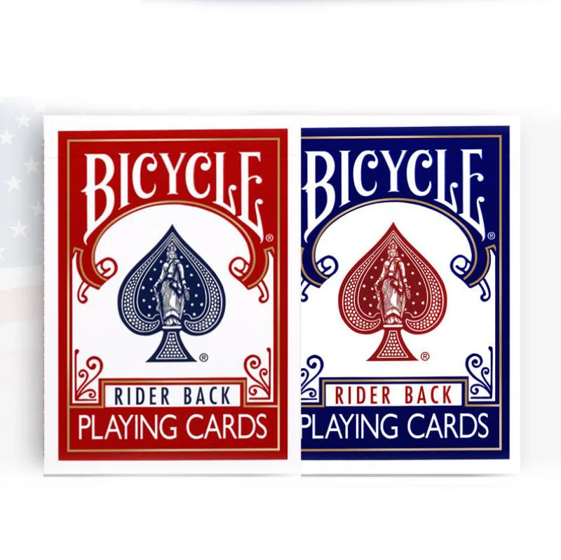 Koop 1 stks Blauw Rood Fiets Poker Gewone Fiets Speelkaarten Rider Back Standaard Decks Goocheltruc Papieren Kaarten Met gratis Verzending