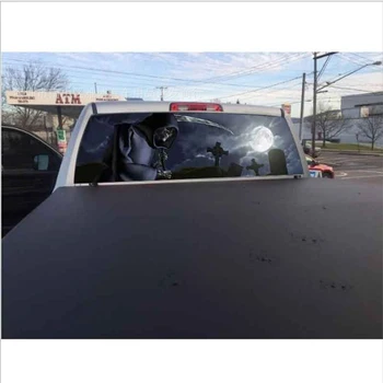 

1 PC 135*36cm Scythe Death Rear Window Mesh Stickers Horrible Scary Stickers Car Accessory for SUV Pick-up High Beam Protect