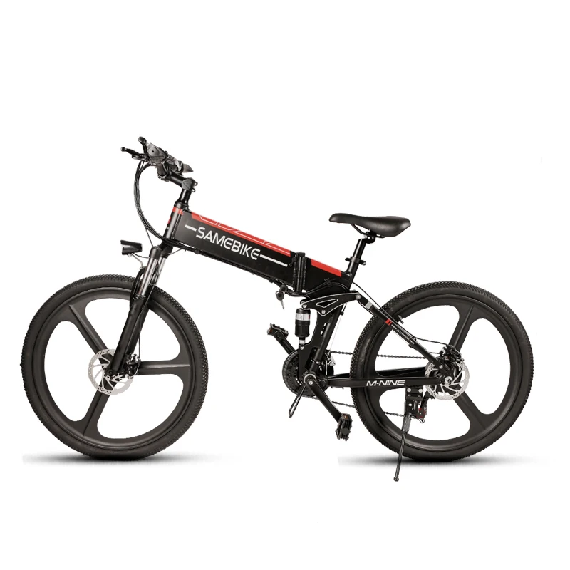 Best SAMEBIKE LO26 Smart Folding Electric Bike 48V 10AH Battery 350W Brushless Motor Disk Brakes LCD Display USB 2.0 Electric Bicycle 1