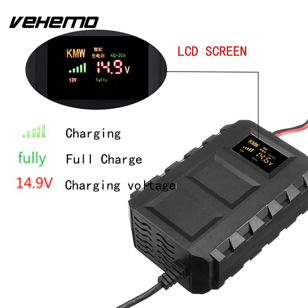 110-240V Black Battery Charger Car Battery Charger Charging Kit Spare Vehicle Universal Lead Acid Battery 110-240V Black Battery Charger Car Battery Charger Charging Kit Spare Vehicle Universal Lead Acid Battery