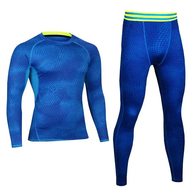 Men Pro Compression Fitness Winter Thermal Underwear Sets Quick Dry