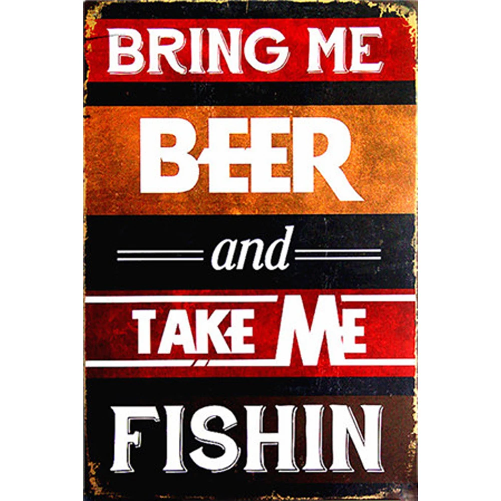 

Beer Vintage Metal Tin Sign Chic Home Bar Cafe Vintage Wall Decor Art Pub Tavern Retro Decorative Plates Metal Poster 1001(273)