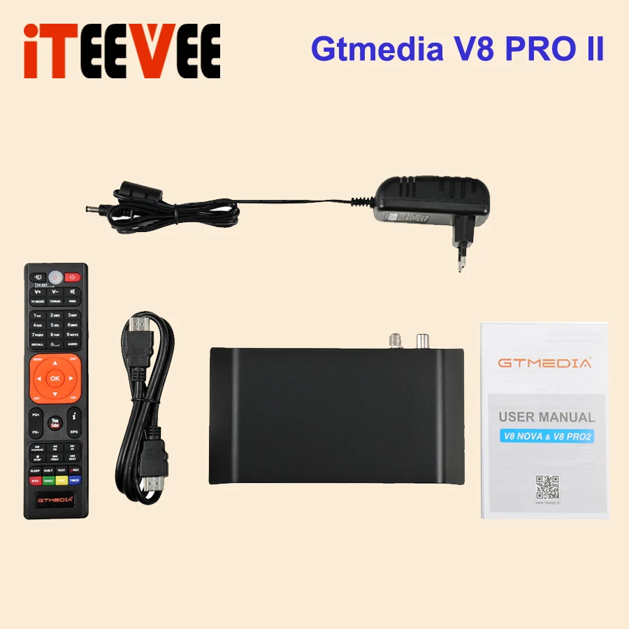 GTMedia V8 Pro2 DVB S2+ T2+ кабель powervu декодер поддержка H.265 Biss ключ CCAM Обновление от V8 золотой
