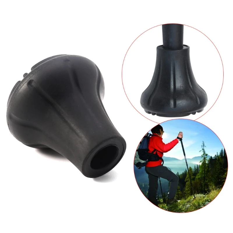 Nordic Trek Pole Alpenstock Rubber Tip Protector Walk Hiking Stick Accessoriesin Outdoor Tools