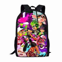 FORUDESIGNS/мультфильм Splatoon 2 рюкзак школьные сумки для детей девочек начальной школы книга сумки повседневное детская Mochila