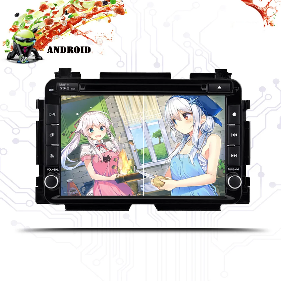 Perfect Octa Core Android 9.0 Car media dvd video player gps glonass 3/4g for Honda HRV VEZEL 2013+ CarPlay Steering wheel Head Unit 4