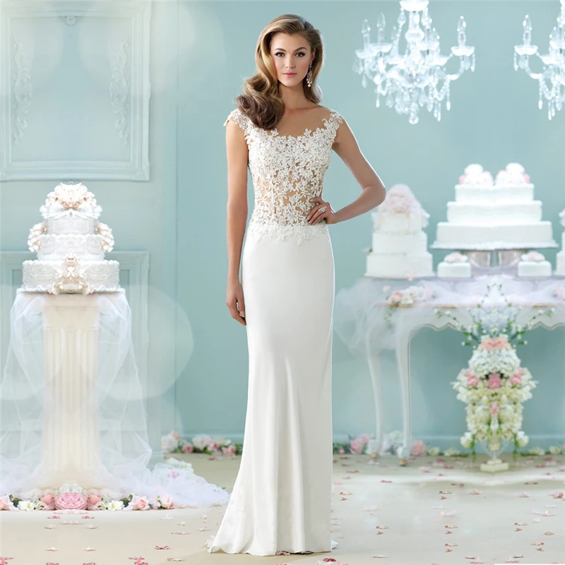 bohemian sheath wedding dress