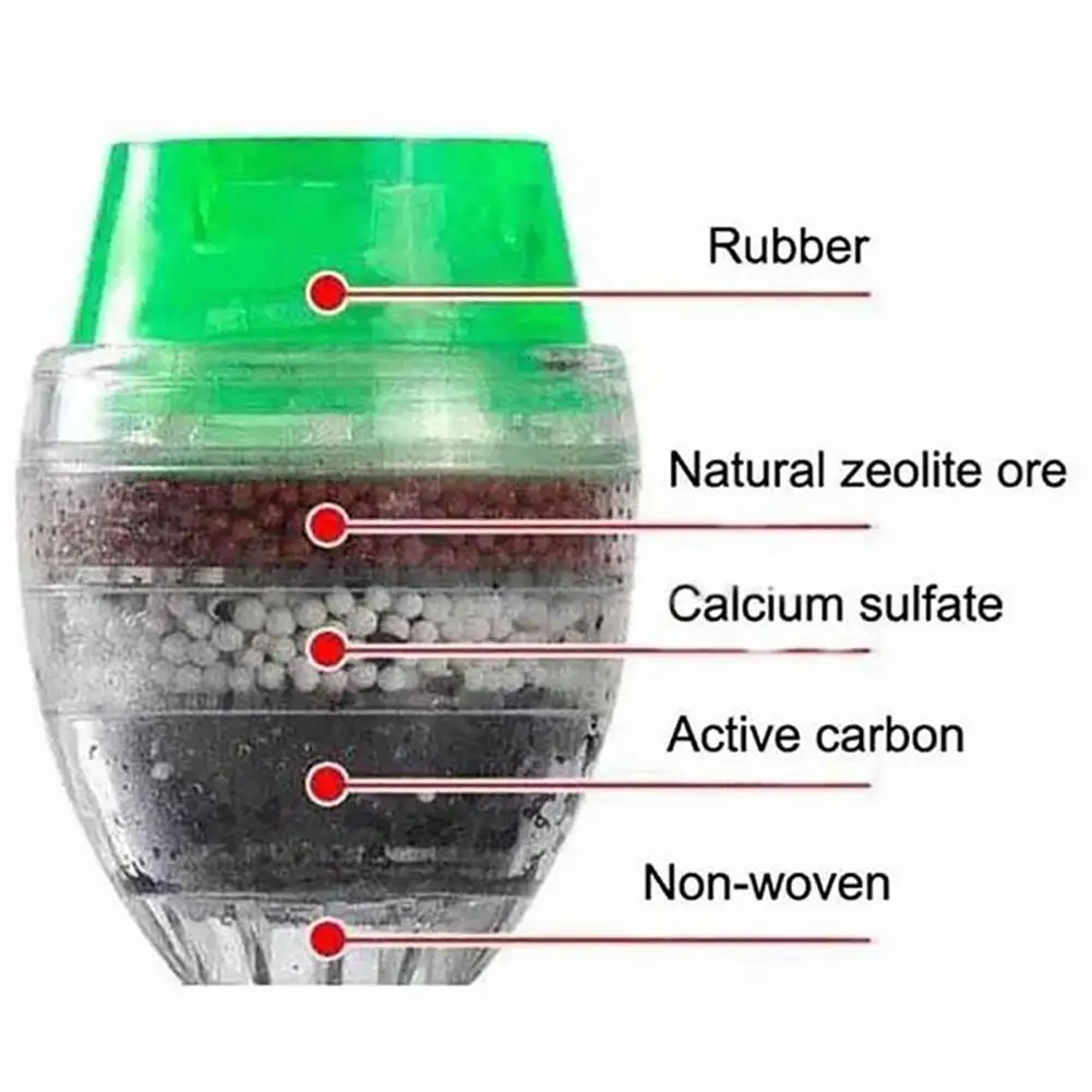 HobbyLane Home 5 layers Activated Carbon Water Purifier Kitchen Tap Filter Bathroom Faucet Filter Purification Tool