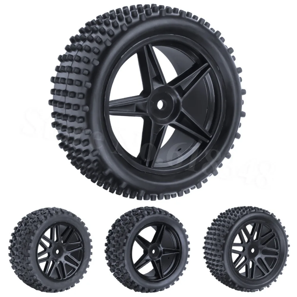 

4pcs/Lot RC Buggy Tires Wheels 12mm Hex Hub Mount With Foam For RC 1/10 Off Road Car Electric Power HSP XSTR Pro 94107