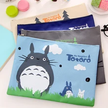 32*23 Kawaii Тоторо Оксфорд молния A4 Папки и файлы подачи документов мешок для школы и офиса папки файла Организатор