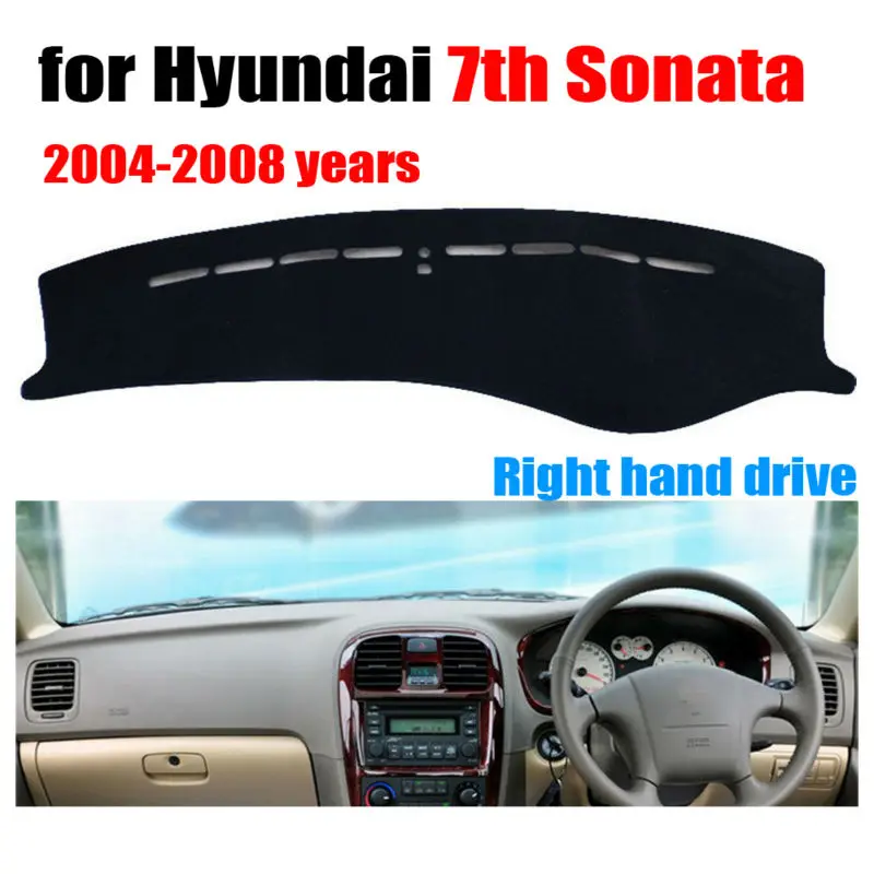 RKAC Car dashboard cover mat for Hyundai 7th Sonata 2004 2008 Right
