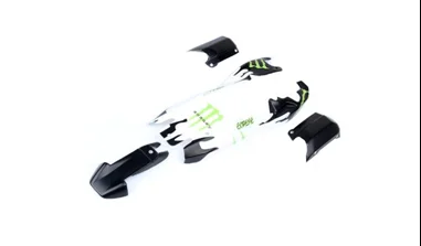 Корпус автомобиля для 1/5 hpi rovan kingmotor baja 5b rc автозапчасти - Цвет: WHITE AND BLACK