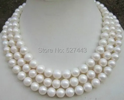 

Wholesale >>9-10MM NATURAL PERFECT ROUND SOUTH SEA WHITE PEARL NECKLACE