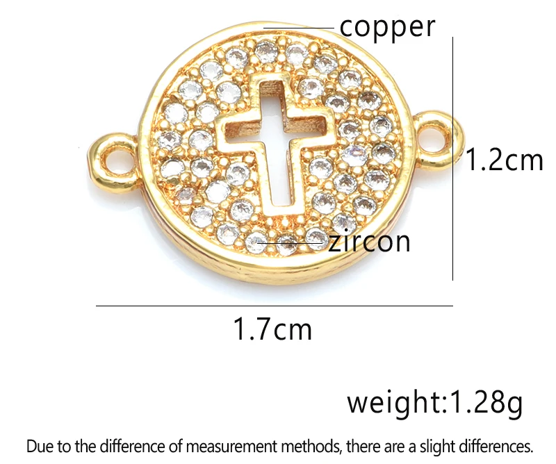 4 цвета золотой круглый крест шармы-соединители аксессуары для женщин и мужчин материал для ожерелья, браслета христианских ювелирных изделий