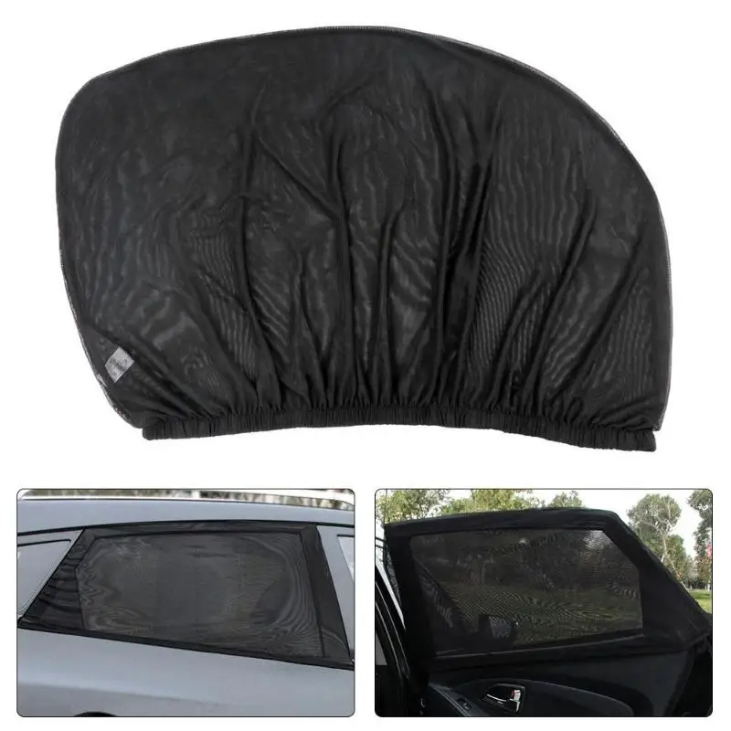 TIROL 2Pcs Car Sun Visor Rear Side Window Shade Mesh Cover Shield UV Protector Summer Auto Sunshade Curtain | Автомобили и