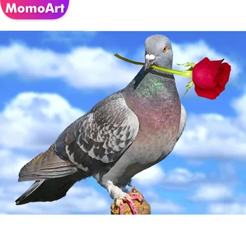 

MomoArt Diamond Embroidery Letter pigeon Diamond painting Full Square Rhinestone Diamond Mosaic Animal Home Decoration