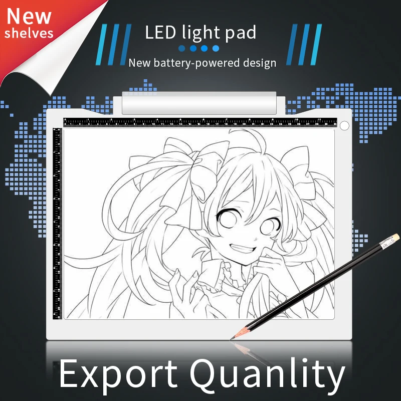 

ELICE JSK-19 WIRELESS A4 LED Light Pad Drawing Tracing Pad Light Box with Dual-Modes Power Supply USB and Lithium Battery