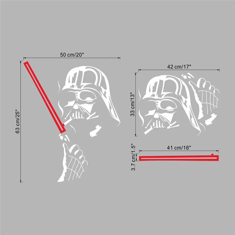 Популярные Звездные войны Робот солдат горячий фильм плакат Дарт Вейдер Главная Наклейка наклейки на стену для детской комнаты Декоративные мальчики подарок