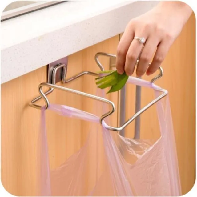 Special Price Stainless Steel Garbage Hanger Storage Rack Hook Kitchen cabinet door trash Tissue Holders for Cupboard Stand Support