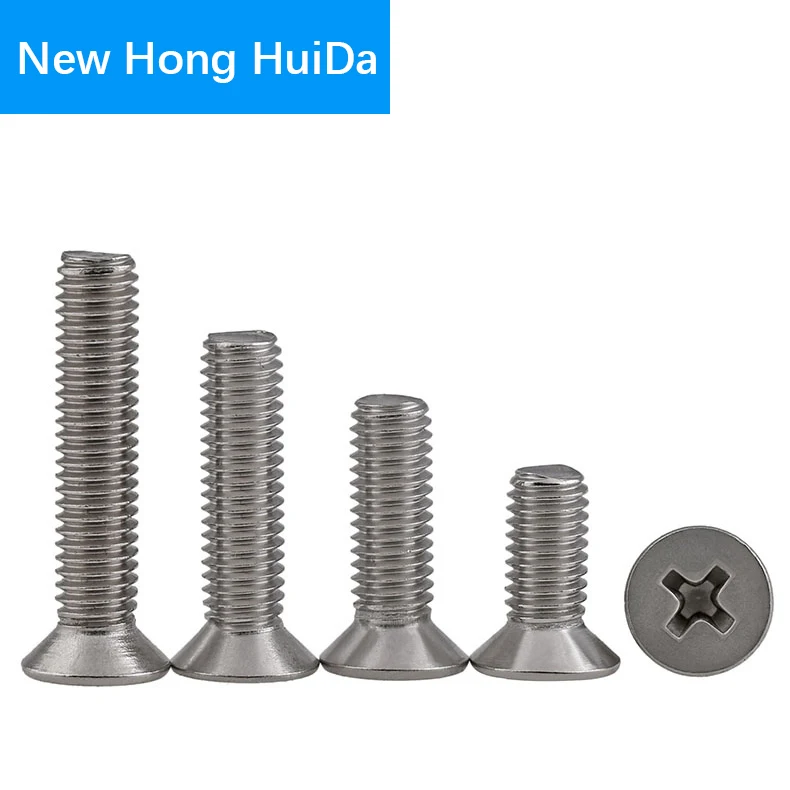 

Phillips Flat Head Cross Recessed Screw Countersunk Thread Metric Machine Bolt 304 Stainless Steel M2.5