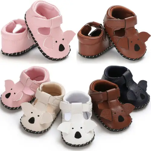 Baby Newborn Soft Crib Sole Leather Shoes Girl Boy Kid Toddler Prewalker Sandals