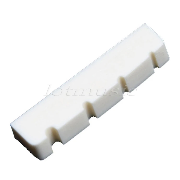 

1Pcs One Cattle Bone Nut 4 String Slotted Nut Bass Nut for Bass Guitar Replacement