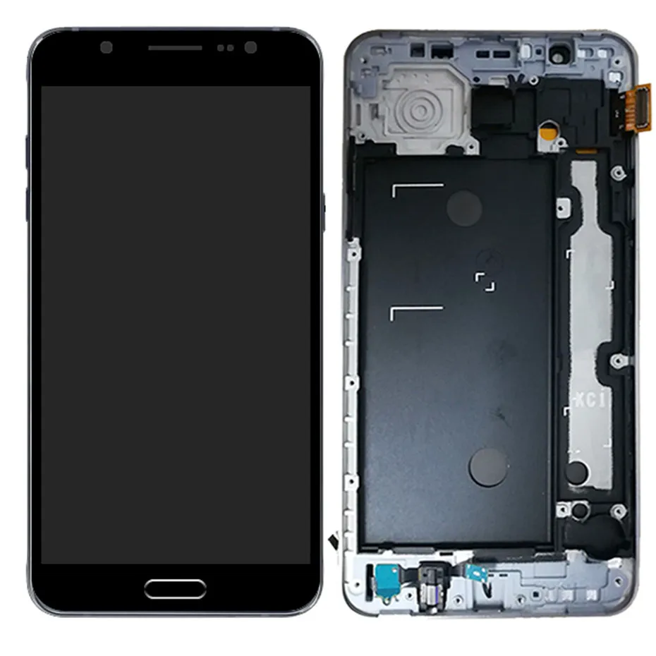 Tanie J710 lcd do samsunga Galaxy J7 2016 SM J710FN J710F J710M J710Y J710G J710H wyświetlacz montaż digitizera ekranu dotykowego ramki TFT