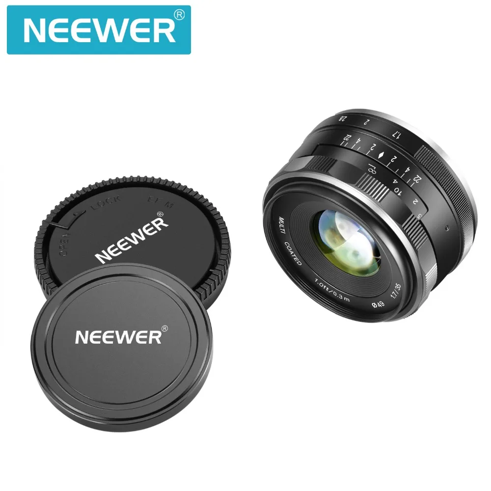 Объектив Neewer 35 мм F/1,7 с большой апертурой APS-C с ручной фокусировкой для Canon EF-M беззеркальных камер EOS M M2 M3 M5 M6 с креплением на EOS-M