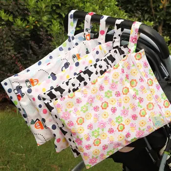 

Kidlove Double Layer Zipper Baby Waterproof Diaper Bag Underwear Storage Pocket Portable Diaper Bag Stroller Storage Bag