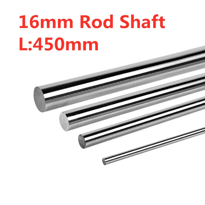 

2 Pcs Stainless Steel Rod Shaft Linear Guide Round Shaft Length 450mm * Diameter 16mm 3d Printer Accessories CNC