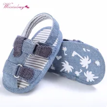 Летняя детская обувь; джинсовая обувь с закрытым носком; ортопедические спортивные сандалии для маленьких мальчиков и девочек