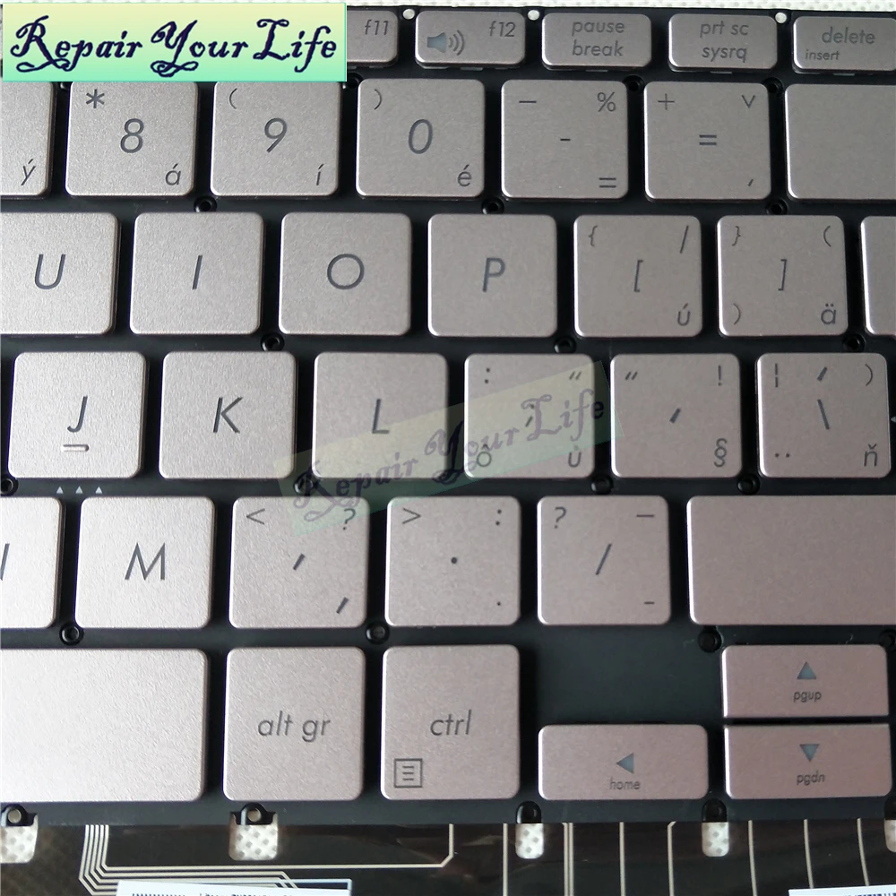 Ремонт клавиатуры ноутбука для ASUS ZenBook 3 Deluxe UX490 UX490CA UX490UA Чешский стандарт CZ SK с подсветкой клавиатуры