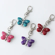 10 штук в партии Смешанные Оптовые Фирменная новинка моды с открытыми пальцами и кристальной бабочкой Карманный Кулон Брелок кварцевые часы представительского класса GL36KMT детские часы