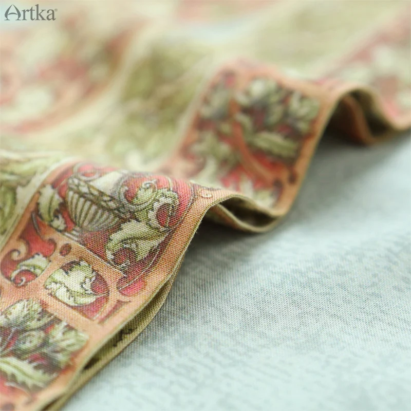 ARTKA женские летние новые длинные широкие брюки с принтом модные удобные