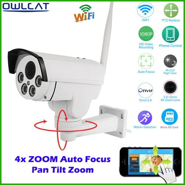 HI3516C+SONY IMX323 HD 1080P 960P Network Wireless 4X Auto Zoom Outdoor Bullet Waterproof PTZ WIFI IP Camera IR Onvif SD Card camera : image HI3516C+SONY IMX323 HD 1080P 960P Network Wireless 4X Auto Zoom Outdoor Bullet Waterproof PTZ WIFI IP Camera IR Onvif SD Card camera