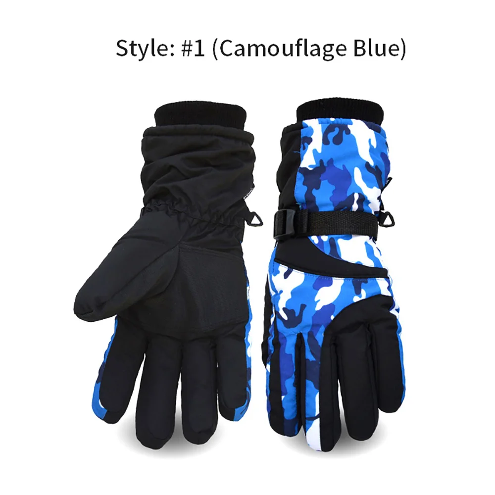 camouflage blue Мотоциклетные перчатки, перчатки для катания на мотоцикле, теплые, походные, водонепроницаемые, лыжные - Цвет: camouflage blue