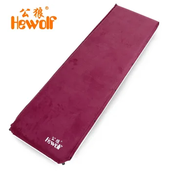 

Hewolf 6.5cm thick suede automatic inflatable cushion Hiking moisture-proof mattress outdoor camping tent picnic mat BBQ nap mat