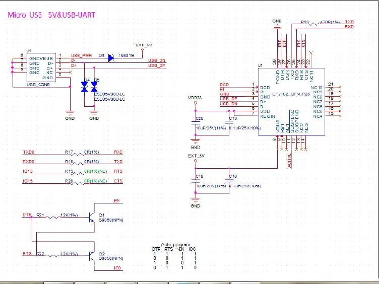 Esp8266 USB USRT SCH
