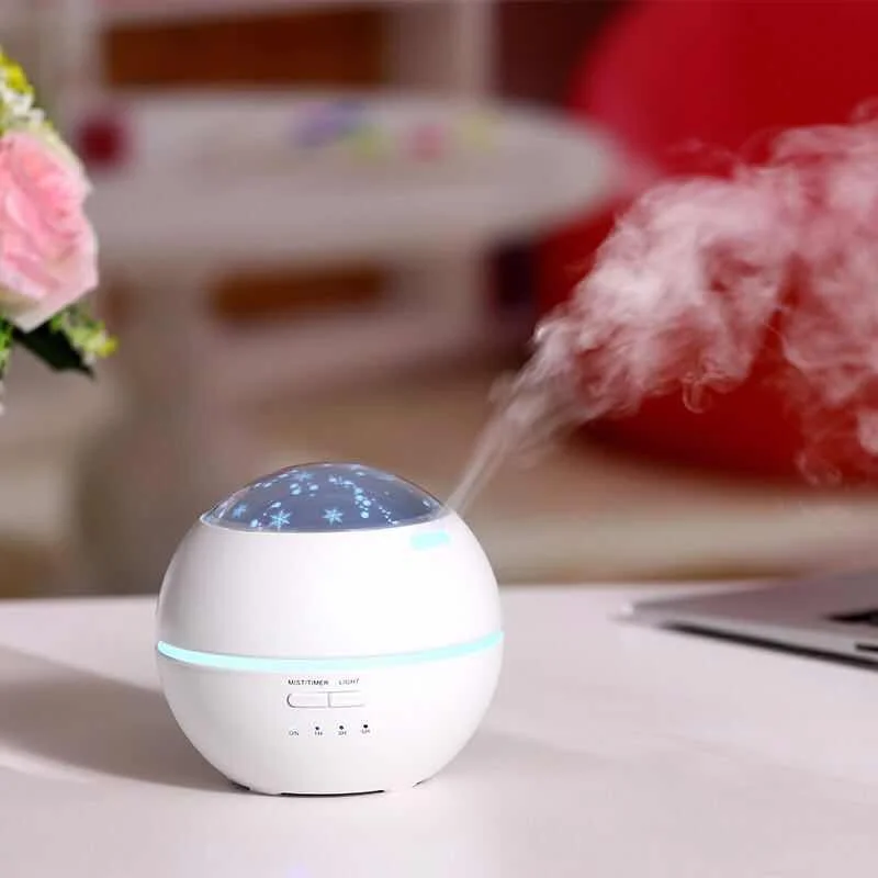 

Creative lighting ultrasonic humidifier, ultra-quiet household hydrating and fresh air aromatherapy essential oil diffuser,