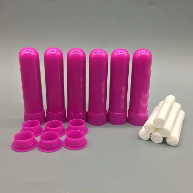 24 комплектные контейнеры для носовых ингаляторов) ароматерапевтические контейнеры для носовых ингаляторов, Эфирный масляный контейнер для ингаляторов, пустые носовой ингалятор палочки - Цвет: rose red