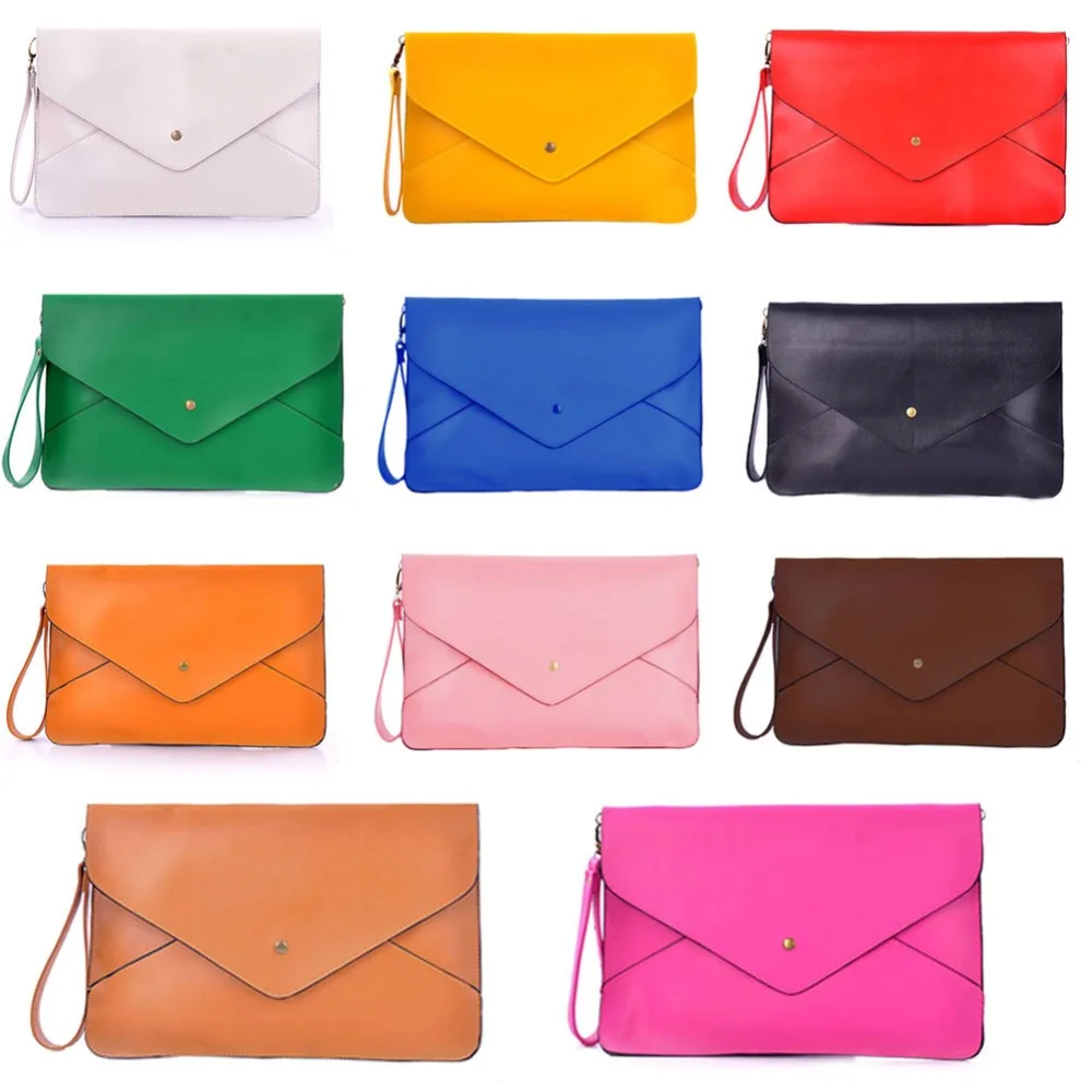 

Hot Sale Women Envelope Clutch Bag Briefcase PU Leather Envelope Shoulder Crossbody Bag Vintage Small Clutch Bag E2shopp
