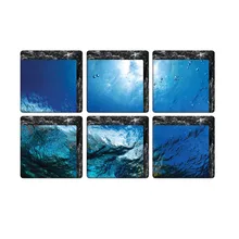 Новое поступление, 6 шт., 13x13 см, рисунок теней для воды, 3D нескользящий, водонепроницаемый стикер для ванной#0822 B