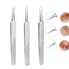 ZD 3 шт./компл. игла для удаления прыщей угрей Пинцет Набор из нержавеющей стали для чистки прыщей Удаление прыщей уход за лицом набор инструментов CO956