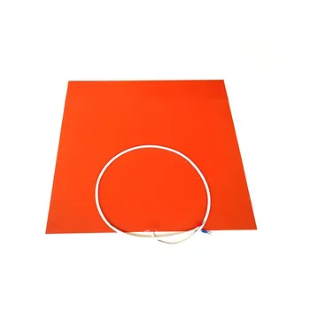 

450*450*1.5mm heat bed for 3d printer 24v 300w adhesive 1 side 100k thermistor 1000mm lead wire out from moiddle of 1 side