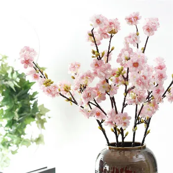 

Flone Artificial Cherry Flower Simulation Silk Flower Branch Bouquet Fake Flowers Wedding Home Party Decor Floral Arrangement