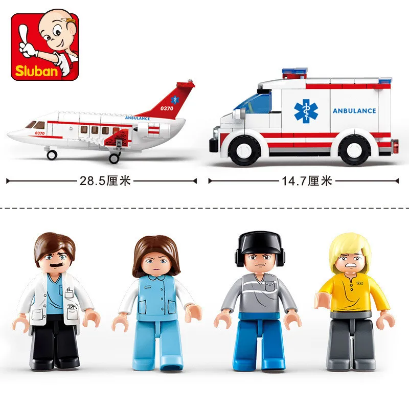 335Pcs City Aircraft Medical Air Ambulance Figures Building Blocks Sets Plane LegoINGLs Construction Bricks Toys For Children