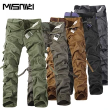 2017 Top Mode Militär Baumwolle Cargo Pants Männer Multi-tasche Feste Plus Größe Hosen Männer (Asiatische Größe 28-42)